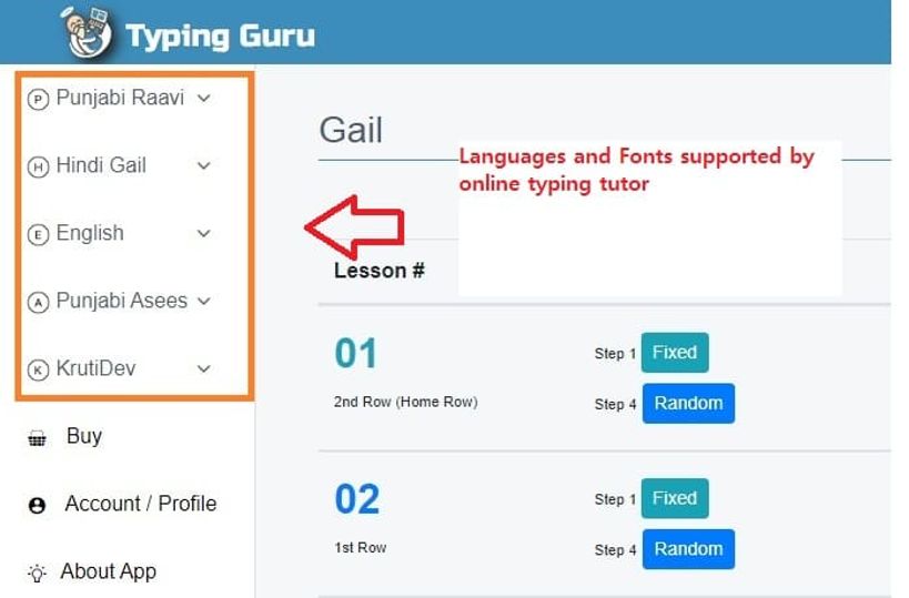 Online Typing Tutor and Test